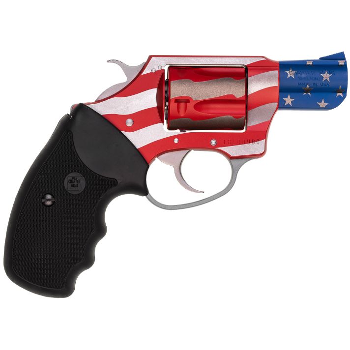 Charter Arms 23872 Undercover The Old Glory Small 38 Special, 5 Shot 2" American Flag Stainless Steel Barrel & Cylinder, American Flag Aluminum Frame w/Black Finger Grooved Rubber Grip, Exposed Hammer