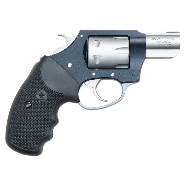 Charter Arms 52370 Pathfinder Lite Small 22 WMR, 8 Shot 2" Matte Stainless Steel Barrel & Cylinder, Aircraft Aluminum Frame w/Black Finger Grooved Rubber Grip, Exposed Hammer