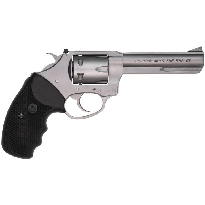 Charter Arms 72342 Pathfinder Target 22 Mag, 8rd 4.20" Matte Stainless Steel Barrel & Cylinder, Anodized Aluminum Frame w/Black Finger Grooved Rubber Grip, Exposed Hammer
