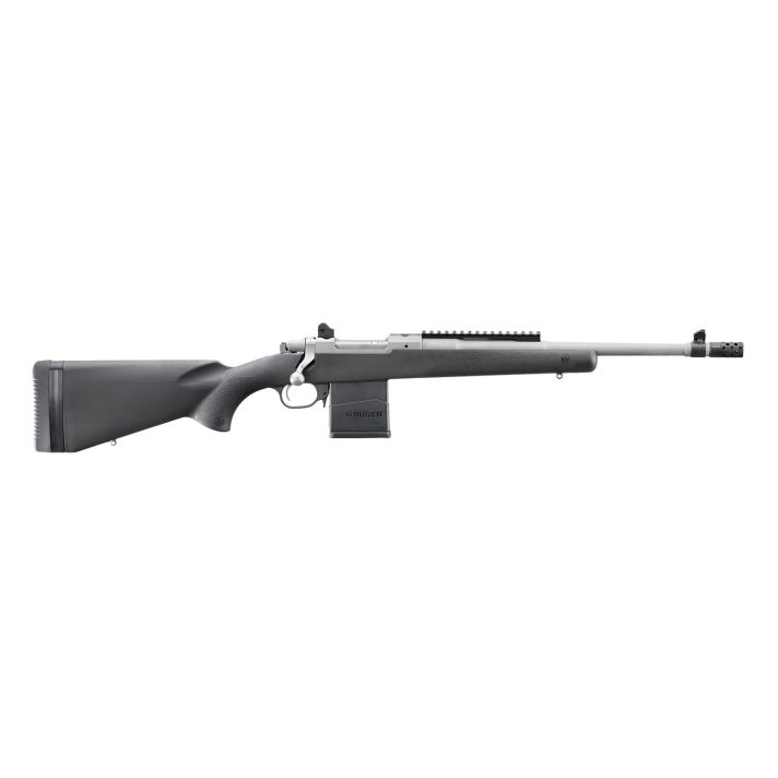 Ruger 6829 ScoutSports South Exclusive 308 Win 10+1 16.10" Matte Stainless Threaded Barrel, Matte Stainless Steel Receiver w/Picatinny Rail, Black Synthetic Fixed Stock, Right Hand