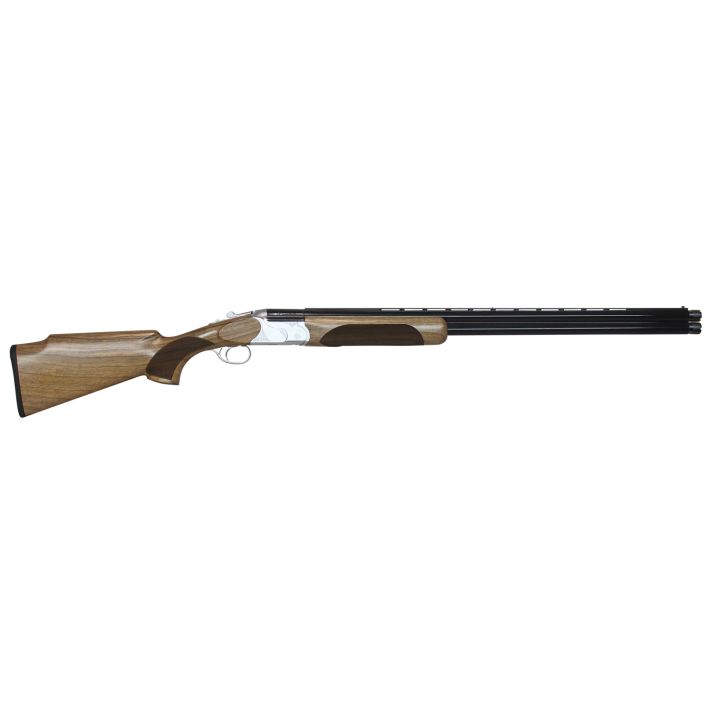 CZ-USA 06459 Redhead Premier Target 12 Gauge 3" 2rd 30" Gloss Black Chrome Barrel, Silver Satin Chrome Metal Finish, Turkish Walnut Stock Includes 5 Extended Chokes