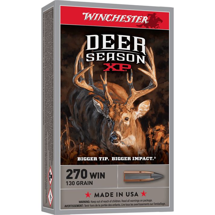 Winchester Ammo X270DS Deer Season XP 270Win 130gr Extreme Point 20 Per Box/10 Case