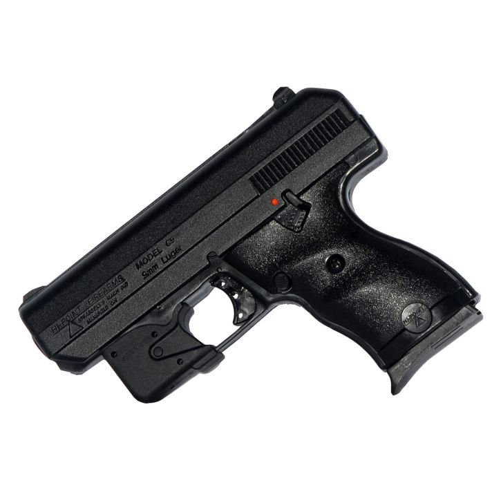 Hi-Point 916LLTGM C99mm Luger 8+1 3.50" Black Steel Barrel, Black Powder Coated Serrated Steel Slide, Black Polymer Frame Black Polymer Grip, LaserLyte Laser