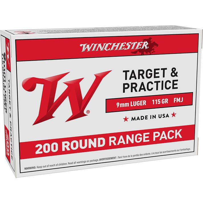 Winchester Ammo USA9W USA9mmLuger 115gr Full Metal Jacket 200 Per Box/5 Case