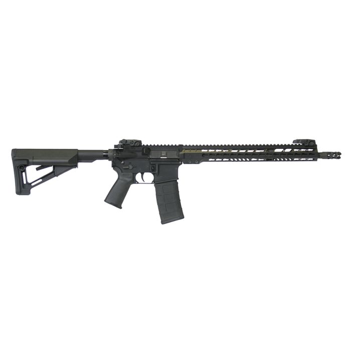 ArmaLite M15TAC16 M-15 Tactical 5.56x45mm NATO 30+1 16" Barrel, Black Hard Coat Anodized Receiver,Adjustable Magpul STR Collapsible Stock, Magpul MBUS Front & Rear Sights, Flash Hider, Optics Ready