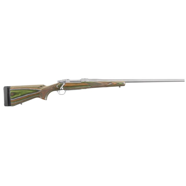 Ruger 47139 Hawkeye Predator Full Size 6.5 Creedmoor 4+1 24" Matte Stainless Steel Barrel, Matte Stainless Steel Receiver w/Integral Scope Mount, Green Mountain Adj LOP Laminate Stock, Right Hand