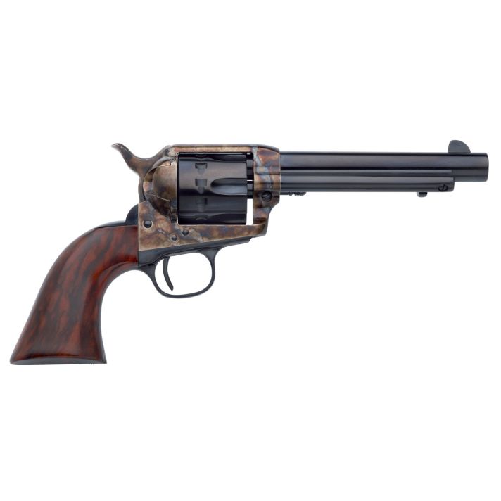 Taylors & Company 550807 1873 Cattleman 22 LR Caliber with 5.50" Blued Finish Barrel, 12rd Capacity Blued Finish Cylinder, Color Case Hardened Finish Steel Frame & Walnut Grip