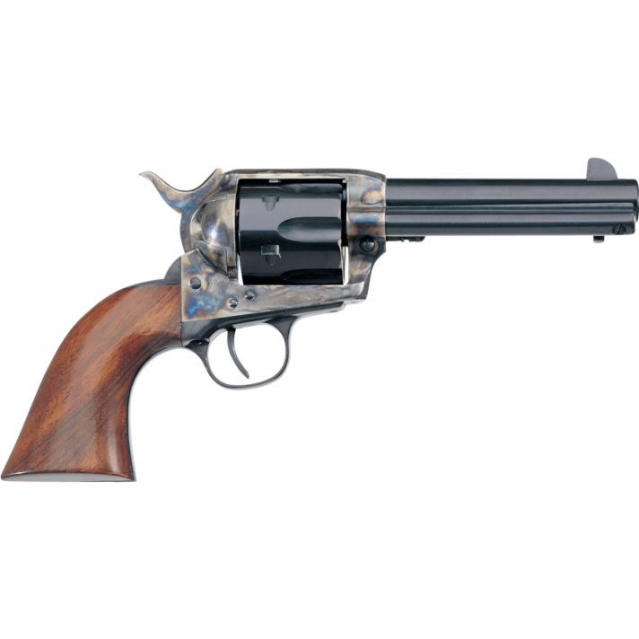 Taylors & Company 550893 1873 Cattleman SAO 357 Mag Caliber with 4.75" Blued Finish Barrel, 6rd Capacity Blued Finish Cylinder, Color Case Hardened Finish Steel Frame & Walnut Grip