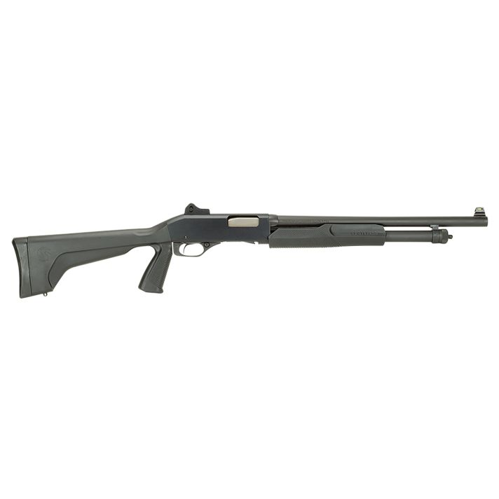 Stevens 22439 320 Security 20 Gauge 3" 5+1 18.50" Matte Blued Carbon Steel Barrel, Matte Black Fixed Pistol Grip Stock Ambidextrous, Ghost Ring Sight