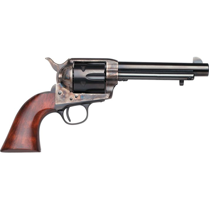 Taylors & Company 550903 1873 Cattleman SAO 357 Mag Caliber with 5.50" Blued Finish Barrel, 6rd Capacity Blued Finish Cylinder, Color Case Hardened Finish Steel Frame & Walnut Grip