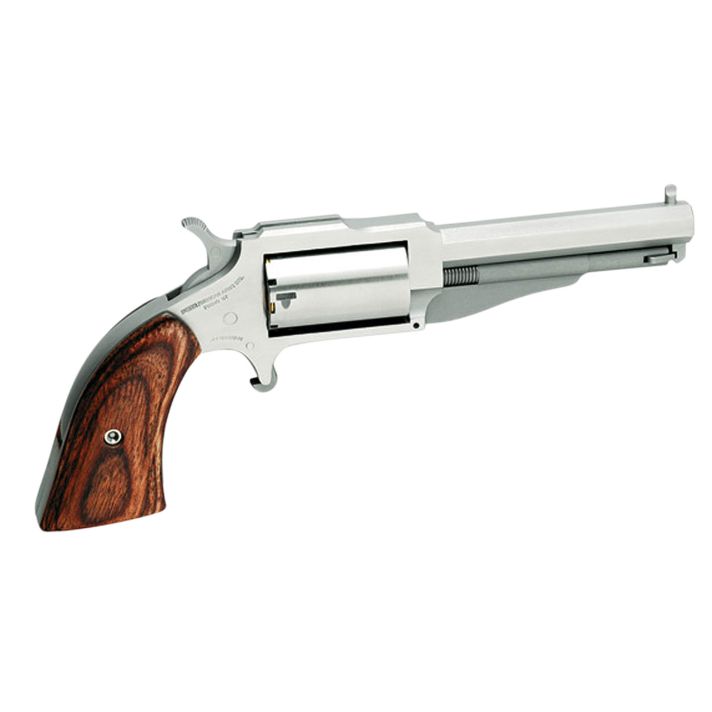 North American Arms 18603 1860 The Earl 22 WMR 5rd 3" Barrel, Overall Stainless Steel Finish & Rosewood Boot Grip