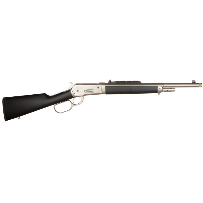Taylors & Company 220090 1886 Ridge Runner Take Down 45-70 Gov Caliber with 4+1 Capacity, 18.50" Barrel, Matte Chrome Metal Finish & SoftTouch Black Synthetic Stock Right Hand (Full Size)