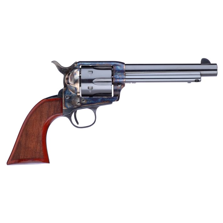 Taylors & Company 556209DE Short Stroke Gunfighter357 Mag 6rd 5.50" Blued Cylinder & Barrel Color Case Hardened Steel Frame Checkered Walnut Army Size Grip (Taylor Tuned)