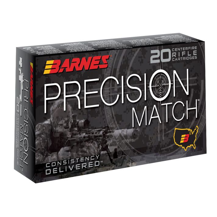 Barnes Bullets 30846 Precision Match5.56x45mmNATO 69gr Open Tip Match Boat Tail 20 Per Box/10 Case