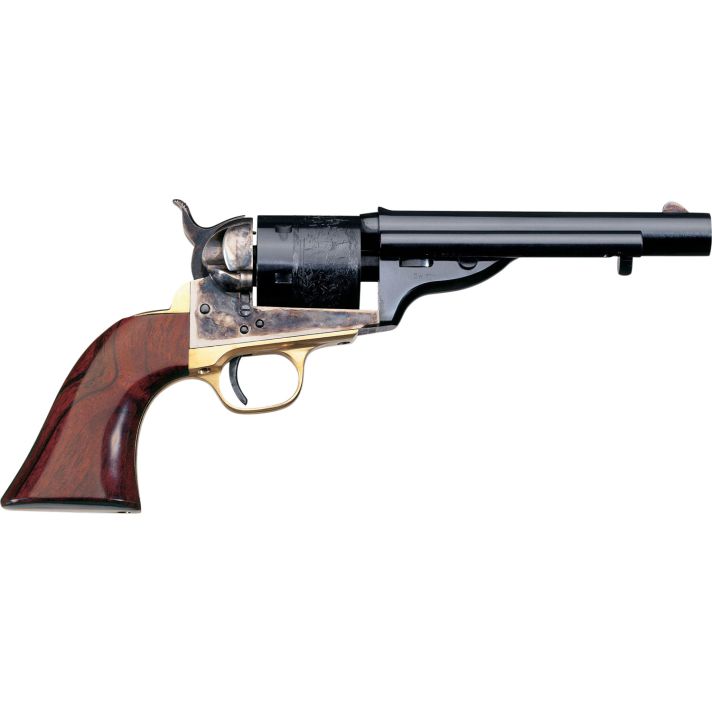 Taylors & Company 550721 1851 Open-Top 45 Colt (LC) Caliber with 5.50" Blued Finish Barrel, 6rd Capacity Blued Finish Cylinder, Color Case Hardened Finish Steel Frame & Walnut Navy Size Grip