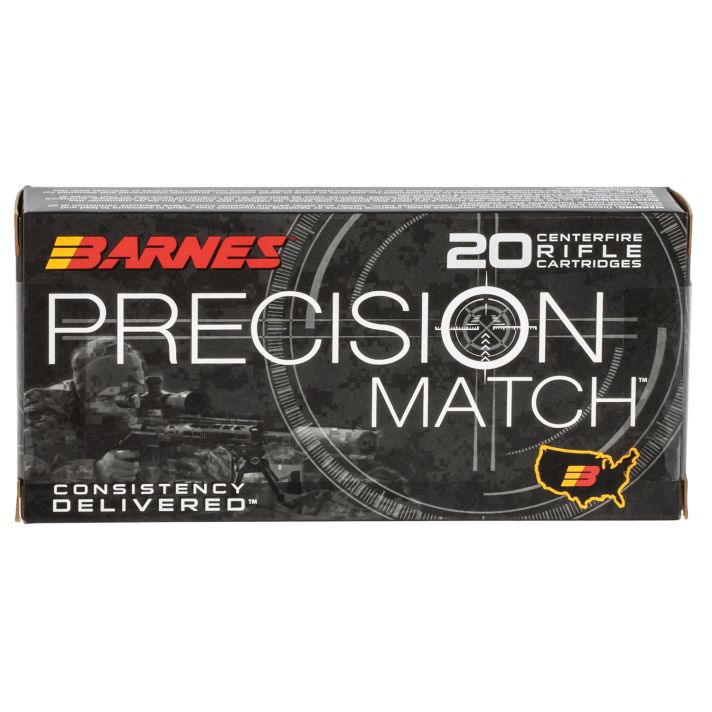 Barnes Bullets 30848 Precision Match5.56x45mmNATO 85gr Open Tip Match Boat Tail 20 Per Box/10 Case
