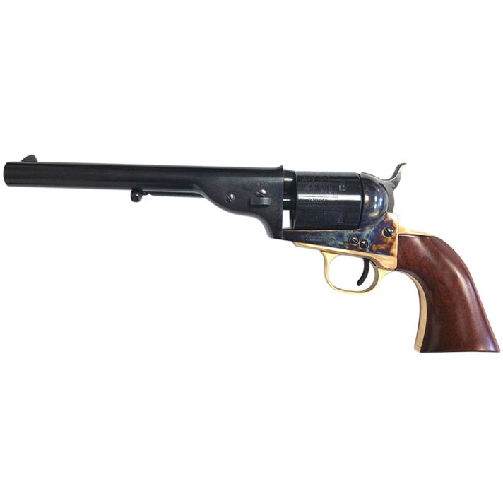 Taylors & Company 550725 1851 Open-Top 45 Colt (LC) Caliber with 7.50" Blued Finish Barrel, 6rd Capacity Blued Finish Cylinder, Color Case Hardened Finish Steel Frame & Walnut Navy Size Grip