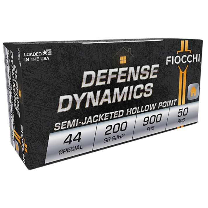 Fiocchi 44SA500 Defense Dynamics44S&WSpl 200gr Semi Jacketed Hollow Point 50 Per Box/10 Case