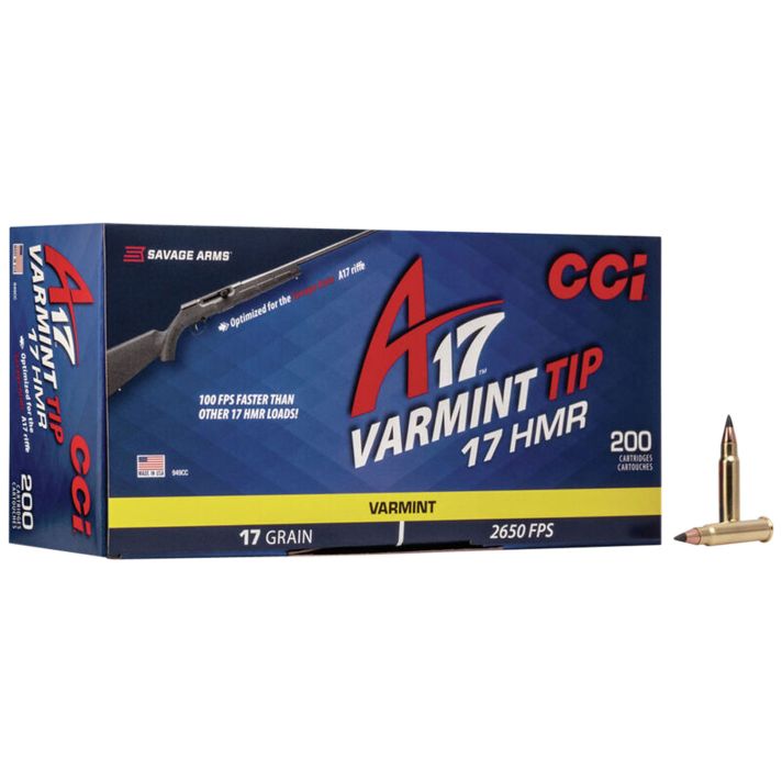 CCI 949CC A17 Varmint Tip 17HMR 17gr Varmint Tipped 200 Per Box/10 Case