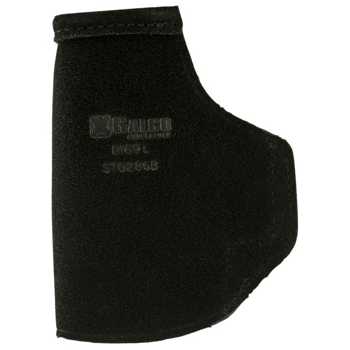Galco STO286B Stow-N-GoIWB Black Leather Belt Clip Fits Glock 26 Gen3-5/27 Gen3-5/33 Right Hand