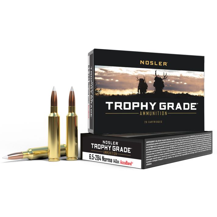 Nosler 60040 Trophy Grade6.5x284Norma 140gr Nosler AccuBond 20 Per Box/10 Case