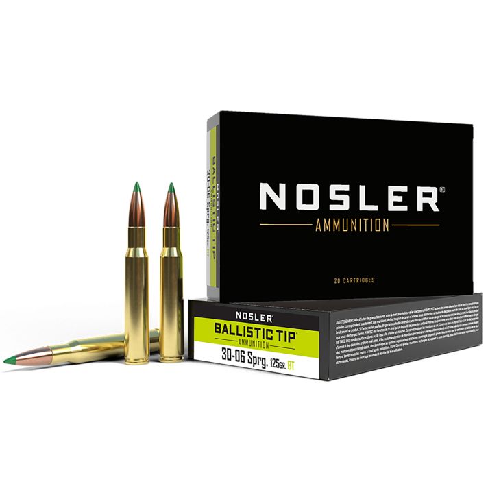 Nosler 40068 Ballistic Tip30-06Springfield 125gr Spitzer Ballistic Tip 20 Per Box/10 Case