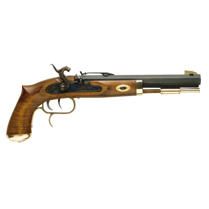 Traditions P1100 TrapperSAO 50 Cal #11 Percussion 9.75" 1rd Blued Frame & Barrel Hardwood Grip