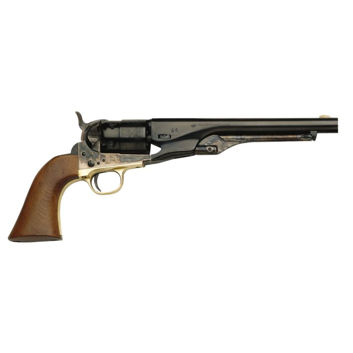 Traditions FR18602 1860 Army Break Open 44 Cal #11 Percussion 8" 6 Shot Color Case Hardened Frame Blued Barrel & Cylinder Walnut Grip