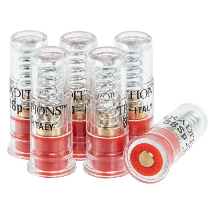 Traditions ASC38 Snap Caps Pistol 38Special Plastic Brass Base 6Pack