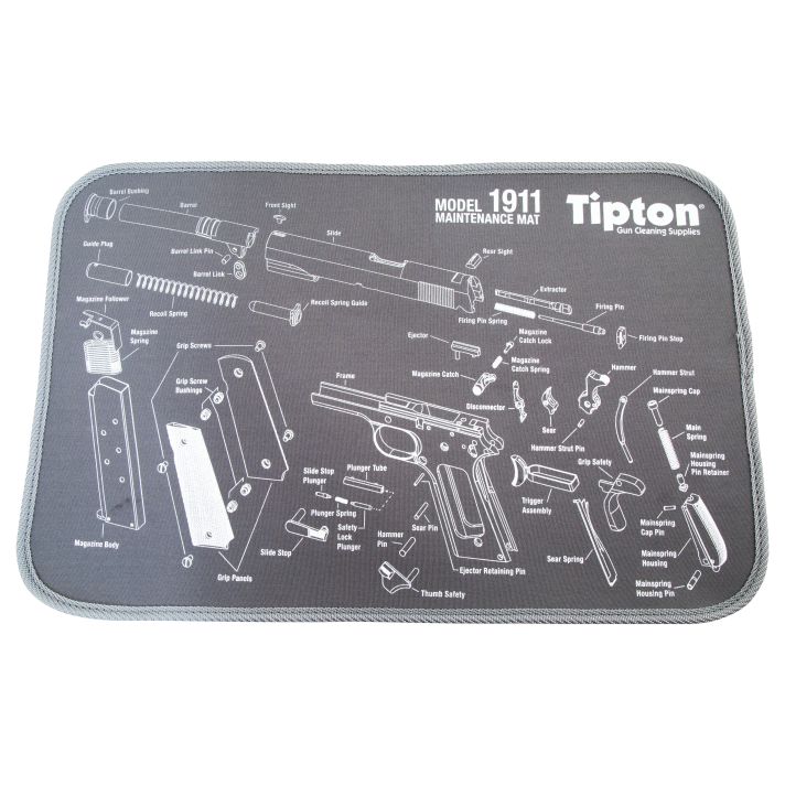 Tipton 558680 Maintenance MatBlack/Gray Neoprene Top w/Rubber Back 11"x17" 1911 Parts Diagram