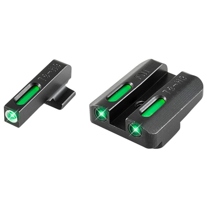 TruGlo TG13FN2A TFXBlack | Green Tritium & Fiber Optic White Outline Front Sight Green Tritium & Fiber Optic Rear Sight