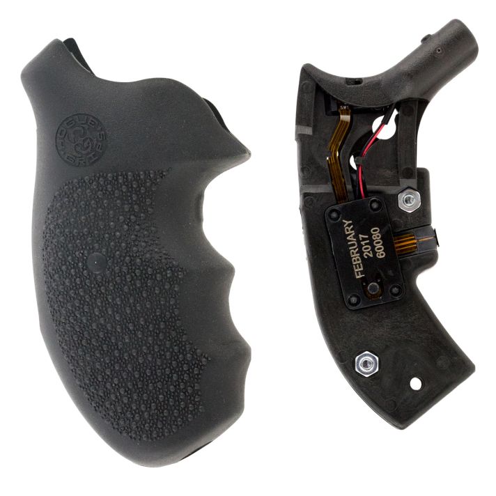 Hogue 60080 OverMolded Red Laser Enhanced Monogrip Black Smith & Wesson J-Frame Round Butt (Standard Full Size)