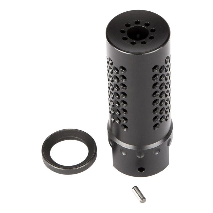 Spikes Tactical SBV1017 Dynacomp Extreme Muzzle Brake Black Nitride 416R Stainless Steel with 1/2"-28 tpi Threads & 2.25" OAL for 5.56x45mm NATO